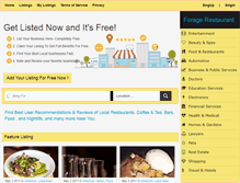 Tablet Screenshot of foragerestaurant.com